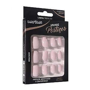 Unhas Postiças Tamanho Médio Rosa Nude - Macrilan