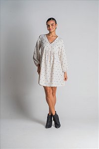 Vestido Curto Poá