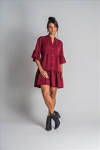 Vestido Curto Manga Aura