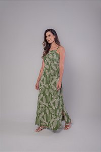 Vestido longo alça Palmeira