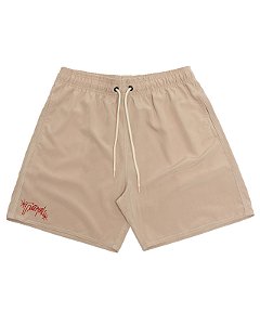 Shorts Surfavel Tactel Deconstructed Tag Red (Bege)