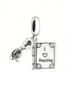 Berloque Livro Eu Amo Ler Em Prata 925 legitima