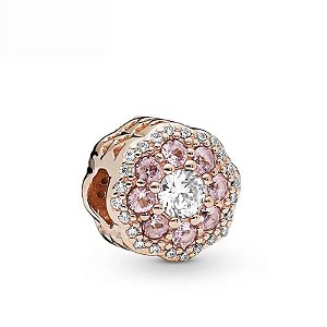 Berloque Flor Rosé Em Prata 925 Eternal Joias