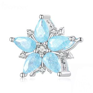 Berloque separador Floco De Neve frozen prata 925 Legitima