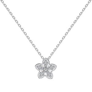 Colar Flor Em Prata Legítima 925 Eternal Joias