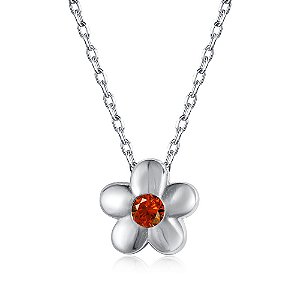Colar florzinha infantil em prata 925 legitima de lei