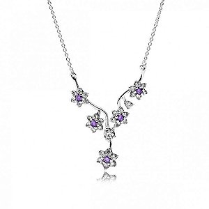 Colar Flor da Recordação Prata Legítima 925