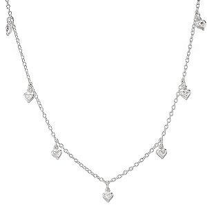 Choker Corações Em Prata Legítima 925 Eternal
