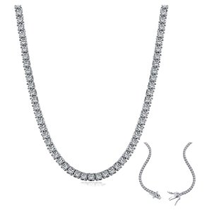 Choker Riviera 2mm Fecho Gaveta Em Prata Legitima 925