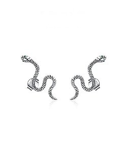 Brinco Ear Cuff cobra Em Prata Legítima 925 Eternal Joias
