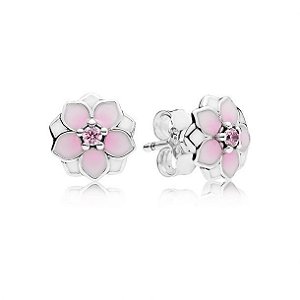 Brinco Magnólia Em Prata Legítima 925 Eternal Joias
