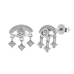 Brinco Olho Grego Prata 925 Legítima Eternal Joias