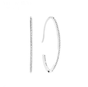 Brinco Argola Cravejada Prata 925 legitima Eternal