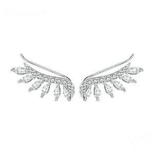 Brinco Ear Cuff Brilhante Prata 925 Legítima Eternal Joias