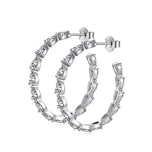 Brinco Argola em Gotas Prata Legítima 925 Eternal Joias