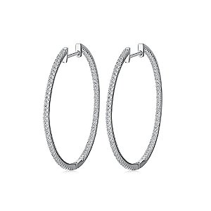 Brinco grande argola classica em prata 925 legitma