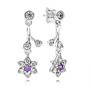 Brinco Flor da Recordação Prata Legítima 925