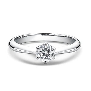 Anel Diamante Moissanite certificado GR 0.5 ct Prata 925