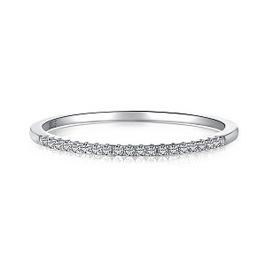 Anel cristal cravejado Prata 925 legitima de lei