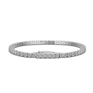 Pulseira Riviera 3mm Fecho Gaveta Prata Legítima 925 Eternal