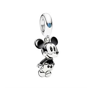 Berloque Pendente Mickey Em Prata Legítima 925 Eternal Joias
