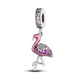 Berloque Pendente Flamingo Prata Eternal Joias