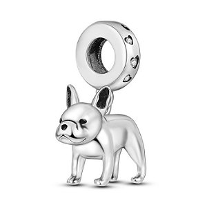 Berloque Pendente Bulldog Prata Eternal Joias