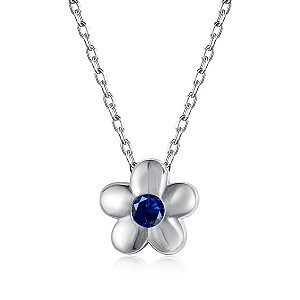 Colar infantil florzinha em prata 925 legitima de lei