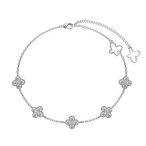 Pulseira Trevinhos Em Prata Legítima 925 Eternal Joias