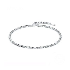Pulseira Brilhante Luxo Em Prata Legítima 925 Eternal Joias