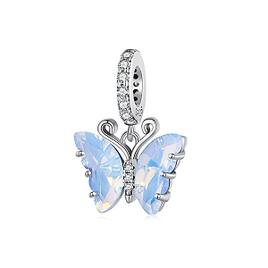 Berloque Borboleta de Cristais Prata 925 legitima Eternal