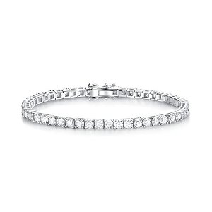 Riviera 3mm Diamante Moissanite 0.1ct Certificado GRA