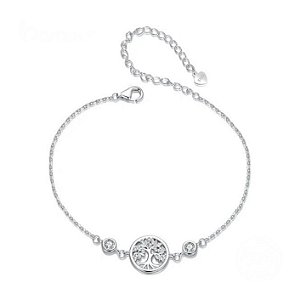 Pulseira árvore da vida em prata legítima 925 Eternal Joias