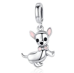 Berloque pendente cachorro chihuahua prata Eternal Joias