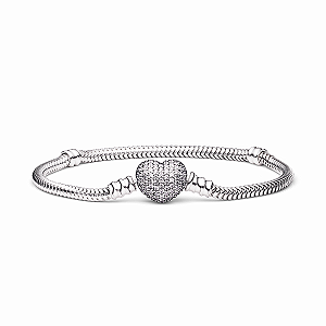 Bracelete Para Berloque Maleavel Cravejado Prata 925 Eternal