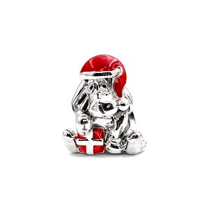 Berloque separador burrinho de natal prata Eternal Joias