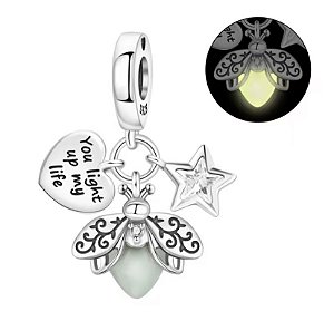 Berloque Vagalume Brilha No Escuro Prata Eternal Joias