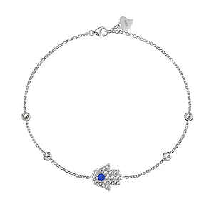 Pulseira Mao de Fatima Pontos de Luz Prata 925 Eternal Joias