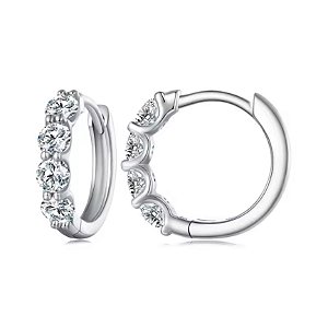Brinco Argolinha Diamante Moissanite 3mm 0.1ct Prata 925