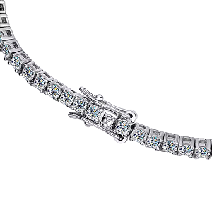 Pulseira Riviera 3mm Diamante Moissanite 0.1ct Certf. GRA