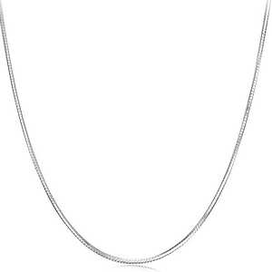 Colar Minimalista Liso 50cm em prata legítima 925