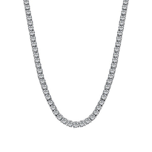 Colar Riviera 4mm Fecho Gaveta 4 Garras Prata 925 Eternal