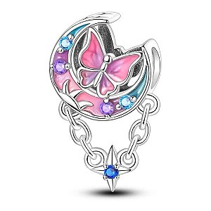 Berloque separador borboleta sonho lunar prata