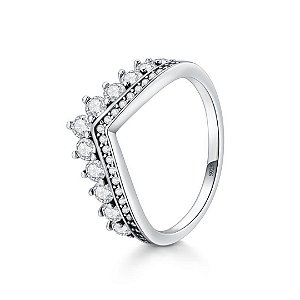 Anel Chevron Brilhante Prata 925 Original Eternal Joias