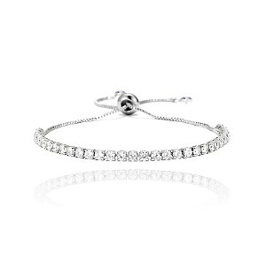 Pulseira Riviera Ajustável Prata Legítima 925 Eternal Joias