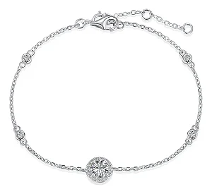 Pulseira Cravejada Ponto de Luz Em Prata 925 Eternal Joias