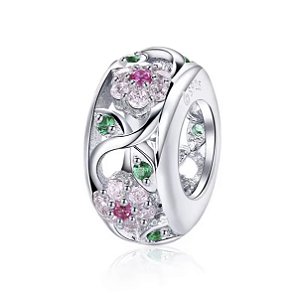 Separador Stopper Floral Prata 925 legitima Eternal joias