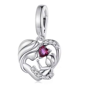 Berloque pendente mãe amorosa Prata 925 Eternal joias