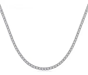 Colar riviera fecho gaveta zirconias 3mm prata 925 Eternal