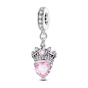 Berloque Pendente Coração Princesa  Eternal Joias